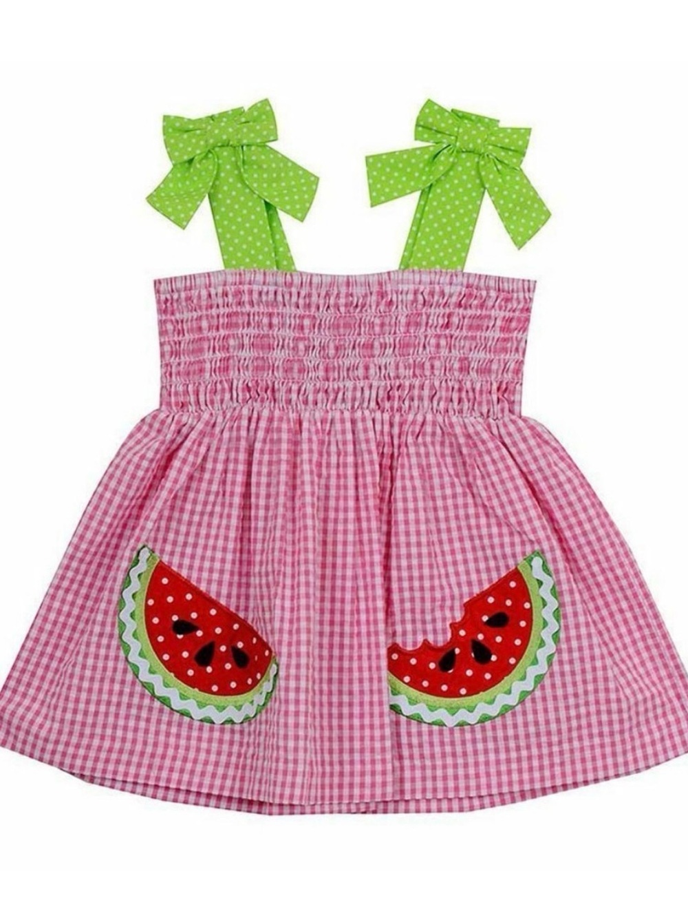Rare Beach Summer Smocked Watermelon Dress size 3T  watermelons